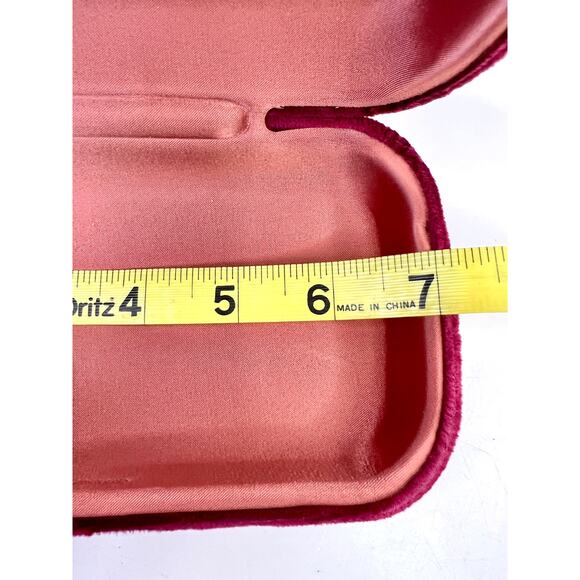 Gucci Burgundy Velvet Glasses Large Hard Case Cloth, & Dust Bag (No Glasses) - Picture 9 of 13